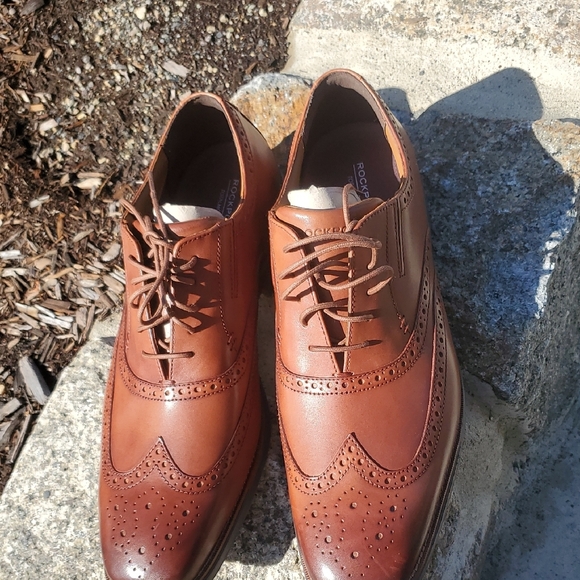 Rockport Total Motion Amalfi Wingtips Men\'s Tan Brogue Oxford Size 13 Wide main image 6